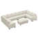 8 - Piece Velvet Upholstered Sectional Modular Sofa Oversized Livingroom U shaped Corner Sofa with Storage Ottoman