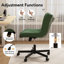 Fauteuil de bureau d'ordinateur sans accoudoirs, fauteuil de bureau ergonomique en cuir à dossier moyen avec roulettes et support lombaire pour la maison-611532223-611532222