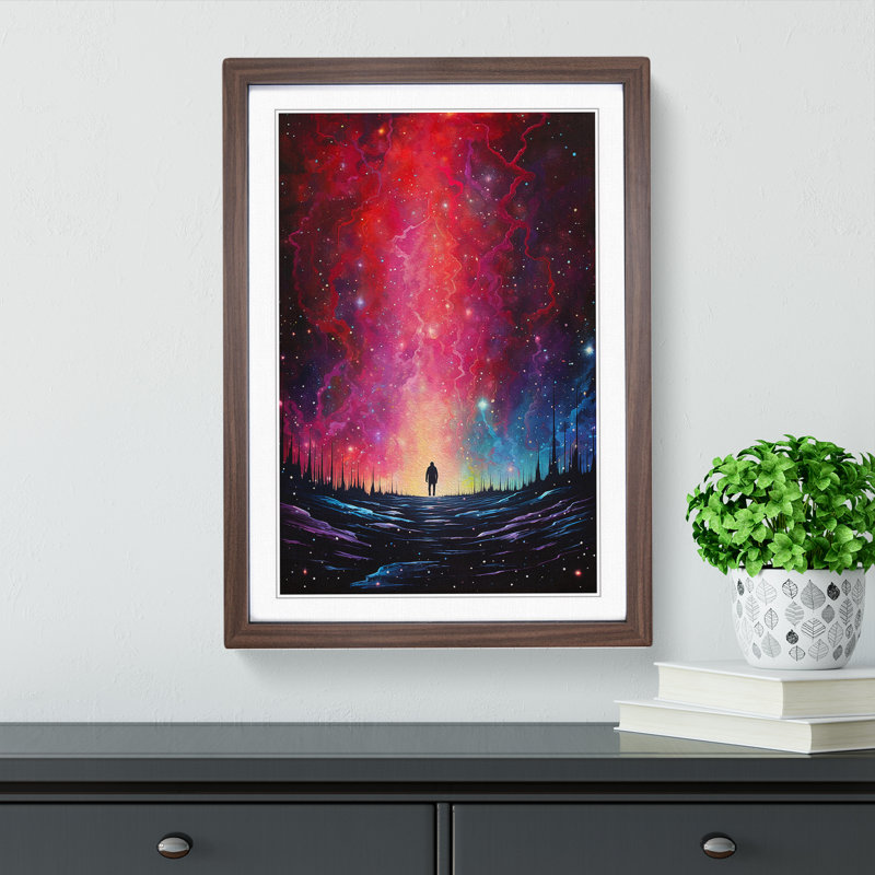 Galaxy Colour Field - Framed Print, Walnut Framed, 46cm H x 34cm W