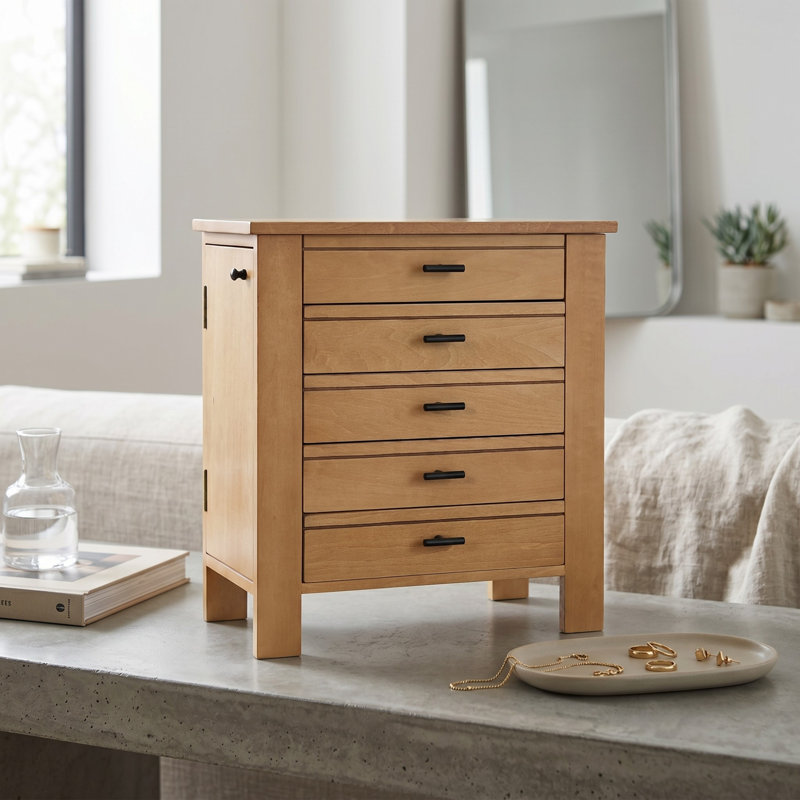 Armoire pour bijoux avec miroir Knag, Pin