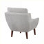 Fauteuil d'appoint contemporain pour salon avec revêtement d'appoint en chenille gris ardoise et pieds en bois massif-374103977
