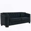 Canapé Chesterfield moderne de 77 pouces en velours, canapé 3 places, dossier capitonné-593899706