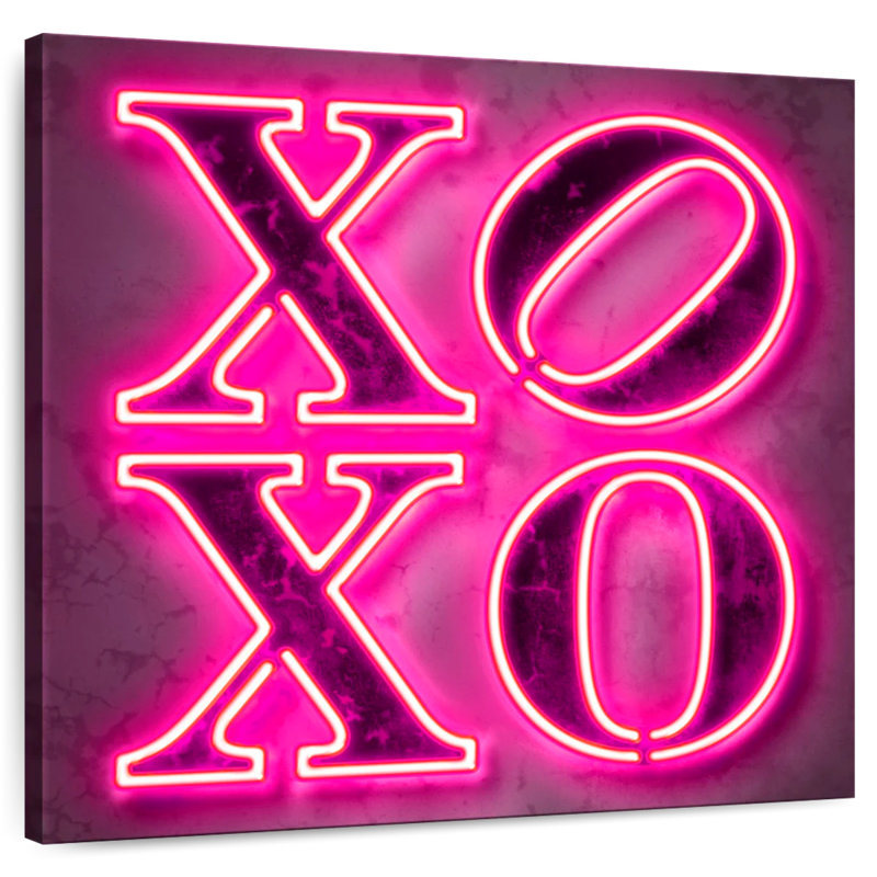 Glowing Xoxo, 16" H x 16" W