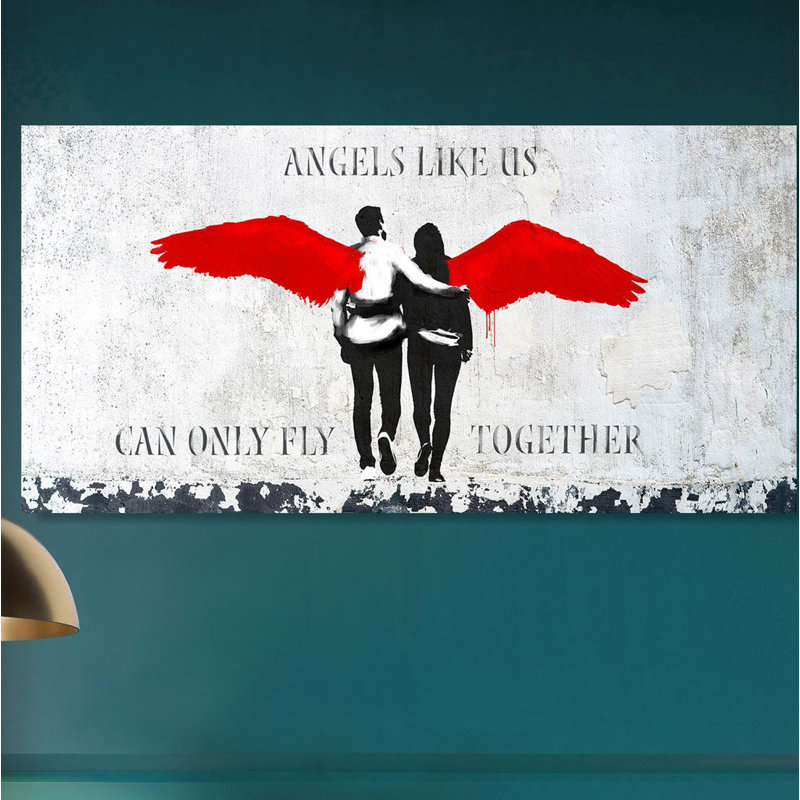 Angels Like Us - Wrapped Canvas Print, 35cm H x 70cm W x 4cm D