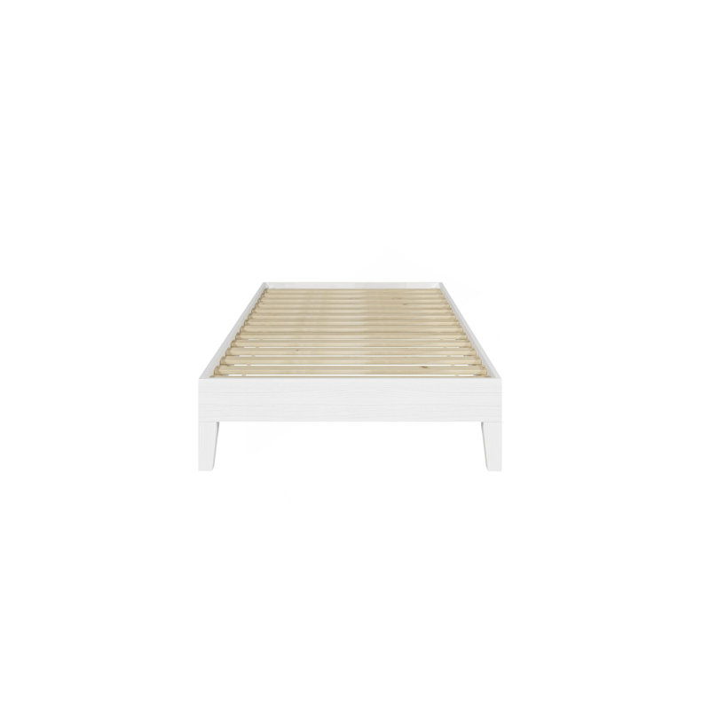 Twin Platform Bed - White