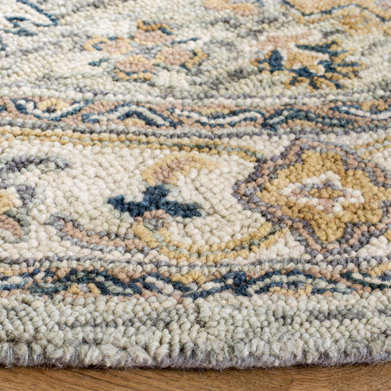 Vahakn Hand Tufted Wool Oriental Rug, Square 3'