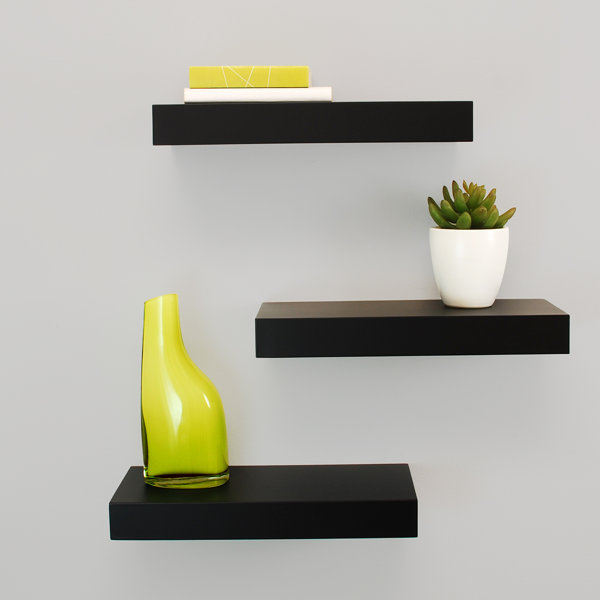 Floating Shelf White Open Floating Shelving Hard Lacquer Paint