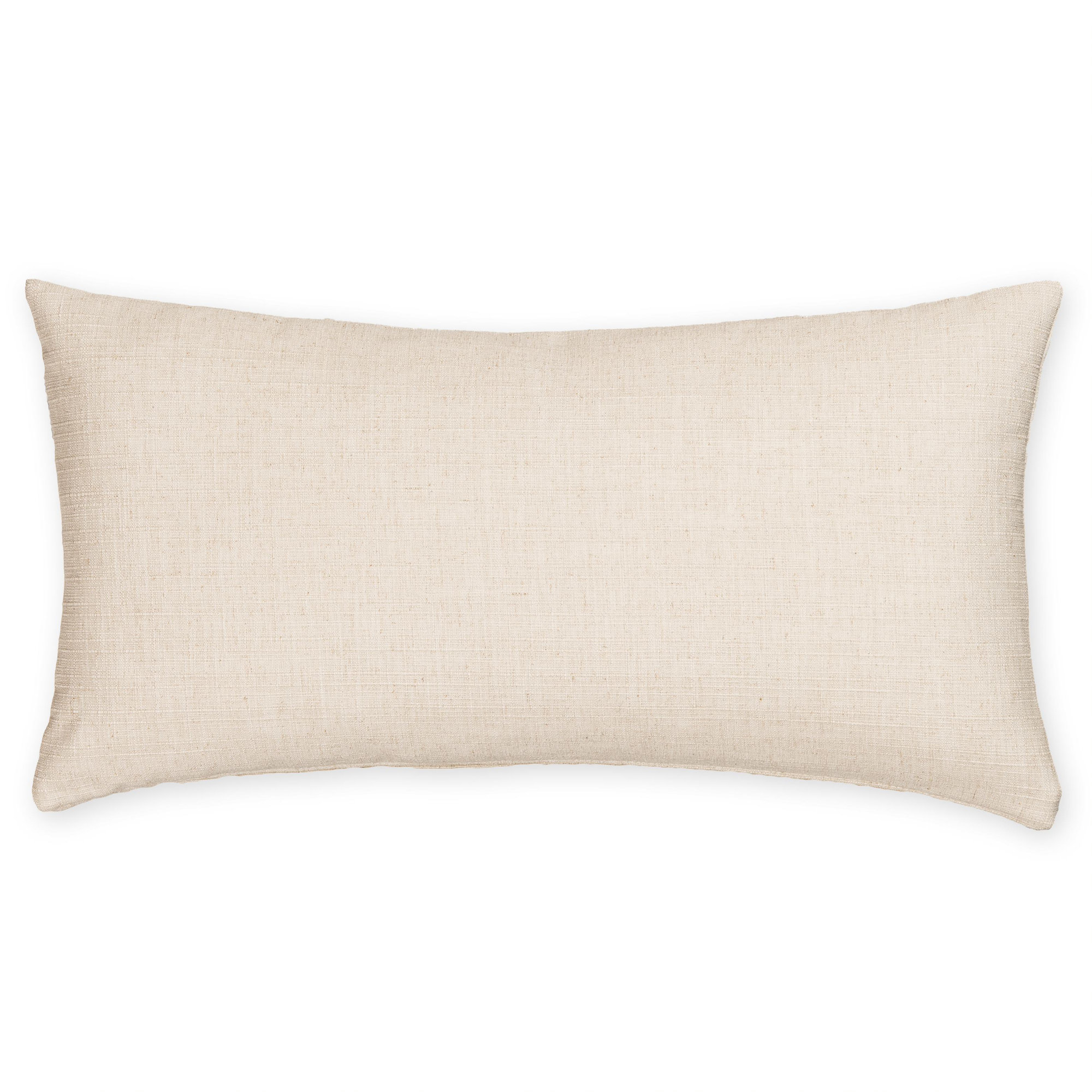 Indy Faux Linen Accent Pillow, Rectangle 12"H x 21"W, Polyester, Cream