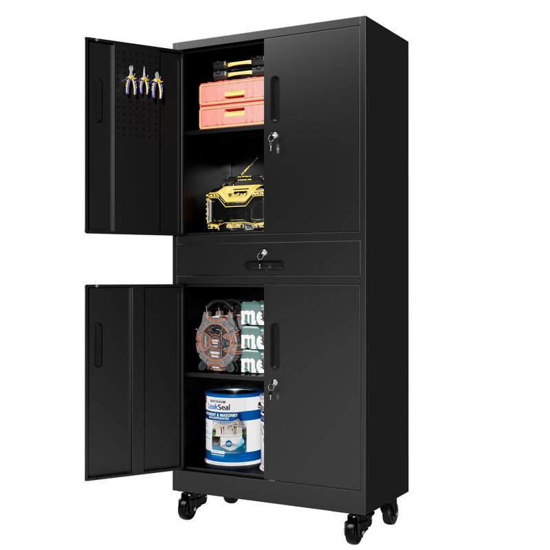 Armoire de rangement en métal avec tiroir