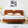 Upholstered platform bed with backrest