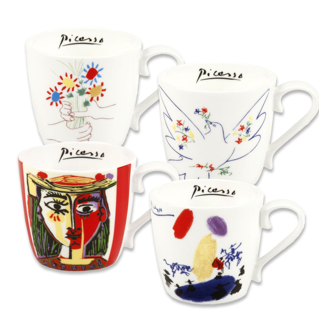 4-tlg. Kaffeebecher-Set Picasso