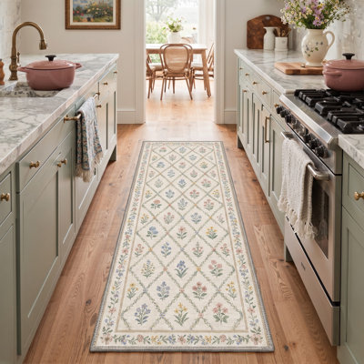 Rectangle Floral Area Rug