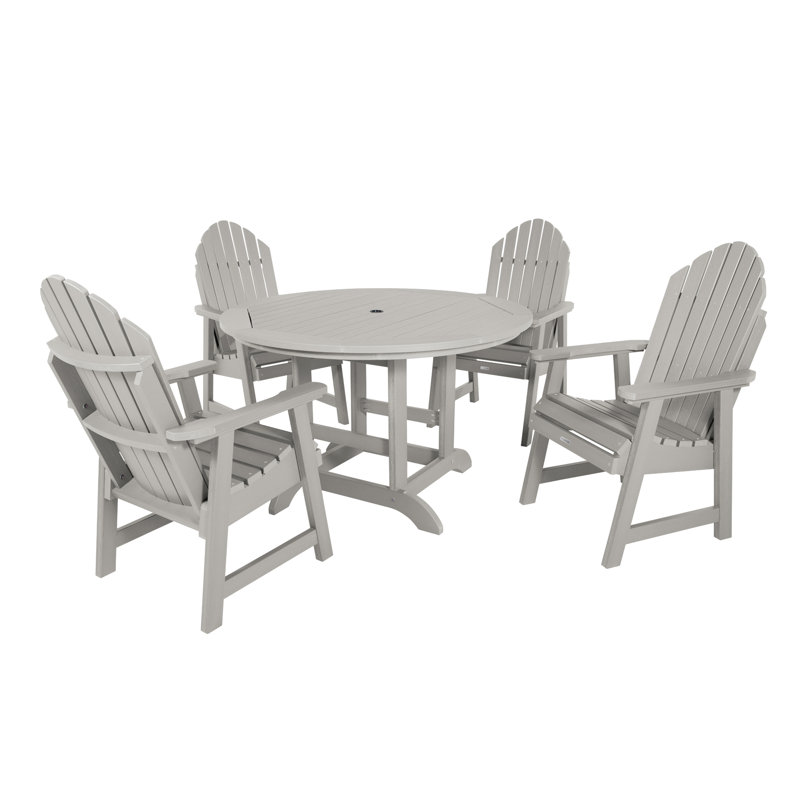 Anette 4-Person 48" Round, Counter-Height Dining Set, Harbor Gray