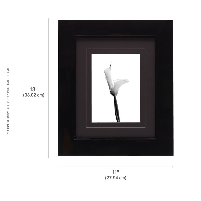 Cadre mural Mikasa, Noir, Bois - Bois aggloméré, 5 x 7