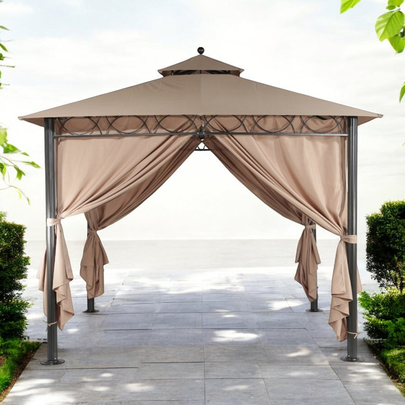 Dubai Gazebo 3x3m Mocha, Brown