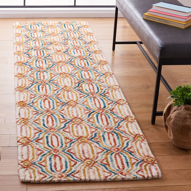 Rubalcava Hand Tufted Wool And Cotton Geometric Rug