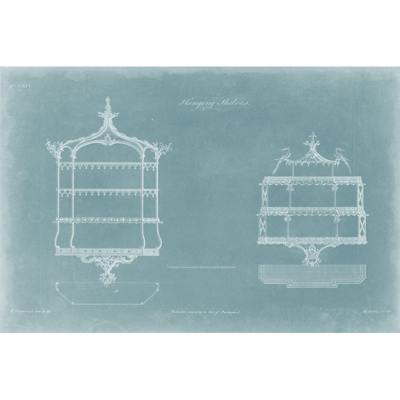 Hanging Shelves II by Melissa Wang - Wrapped Canvas Print,  46cm W  x 30cm H 