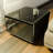 Rectangular Smart Side Table With Built-In Fridge, Wireless Charging, And Outlet Protection - Black Luxury Model Modern Refrigerator, Front Led Uniqueness-963957889