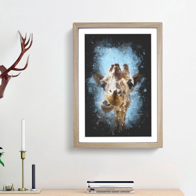 Chewing Giraffe - Framed Print