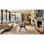 Round Coffee Table with Solid Wood Legs, Minimalist Tempered Glass Table-226824265