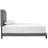 Modern Linen Fiber Upholstered Platform Bed Frame with Padded Headboard, Strong Wooden Slat Support, No Box Spring Required, Sturdy Construction, Clean Contemporary Bedroom Style, Easy Assembly