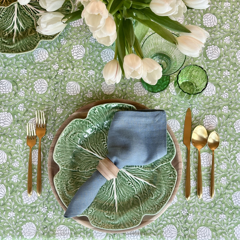 Round Tablecloth - Green Eden, 60" Round