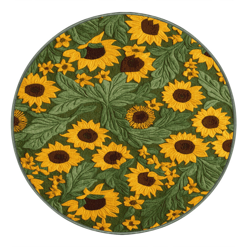  Tapis lavable lavable Microgreen, Rond 4 pi