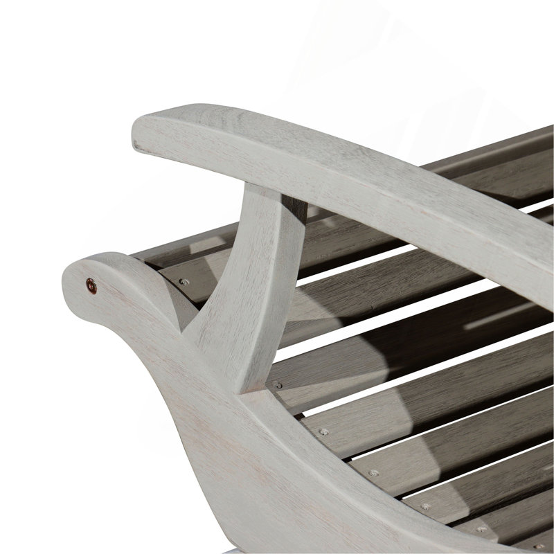 Chaise en bois d'eucalyptus, Gris