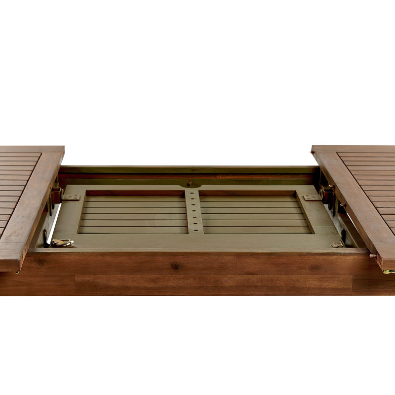 Gettinger Rectangular Extendable Outdoor Dining Table With Umbrella Hole , 220cm cm W 90cm cm D