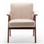 Chaise d'appoint de style Mid-Century moderne en velours bleu foncé, avec structure en bois massif pour une durabilité et une structure solide, rehausse le style de la pièce-776038552