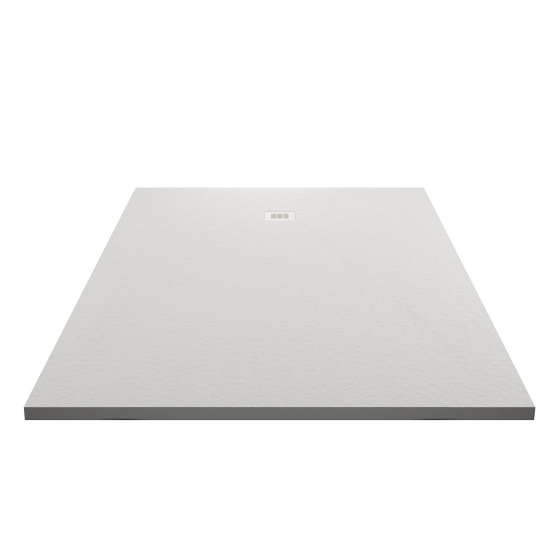 Base de douche Curbless Rex Ardoise 60 po x 36 po, Blanc