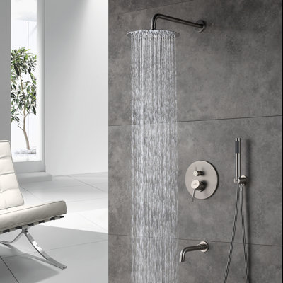 PureEssence Pressure-Balanced (Temperature And Volume) Complete Shower System with Rough in-Valve