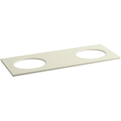 Plateau de meuble-lavabo double 61 "SolidExpressions®