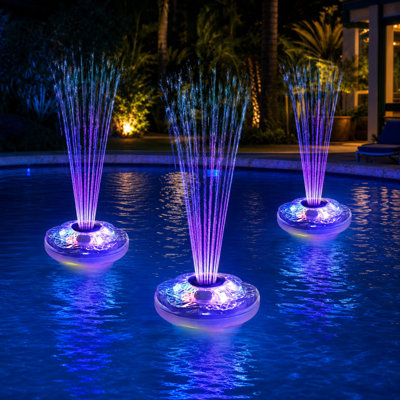 Floating Spray Fountain with Lighting