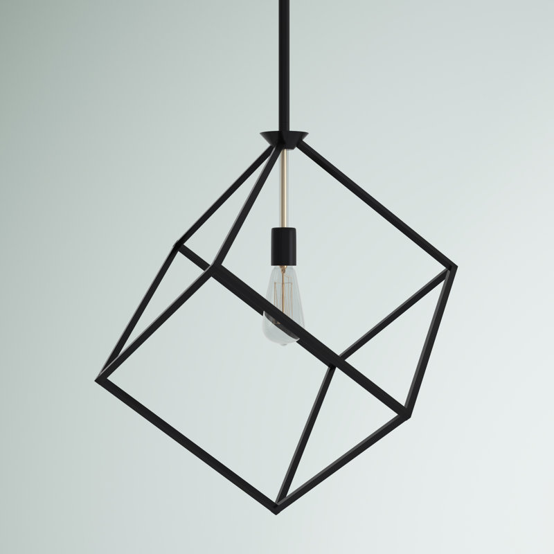 Luminaire suspendu carré à 1 lumière Devione