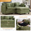 Chenille Upholstered Sectional Sofa Couch with Ottoman-963855008-951912477