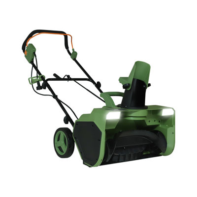 23" Corded Snow Blower with LED Lights, 24.6FT Throw Distance for Driveway & Walkway