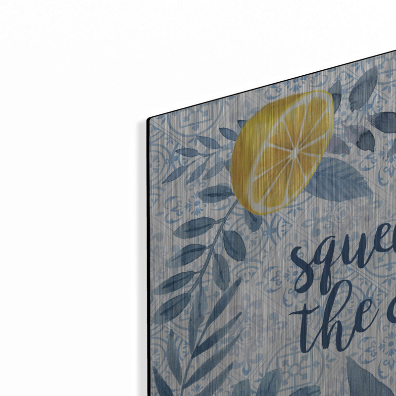 «Citrus Sayings II» par Grace Popp, art mural en métal, H 24 po x l 24 po