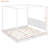 Wood Led Canopy Bed ,Canopy Platform Bed With Support Slats