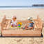 Freeport Park Hermitage 120cm x 42cm Solid Wood Rectangle Sandbox with Cover