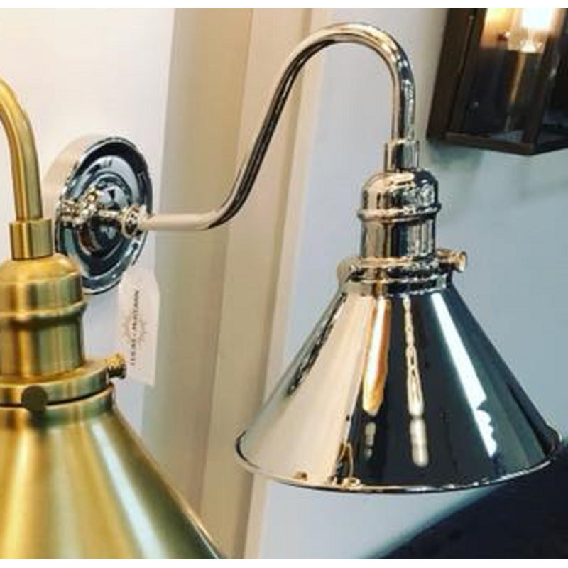 Provence 1-Light Armed Sconce, Polished Nickel