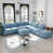 Antique Blue Chenille