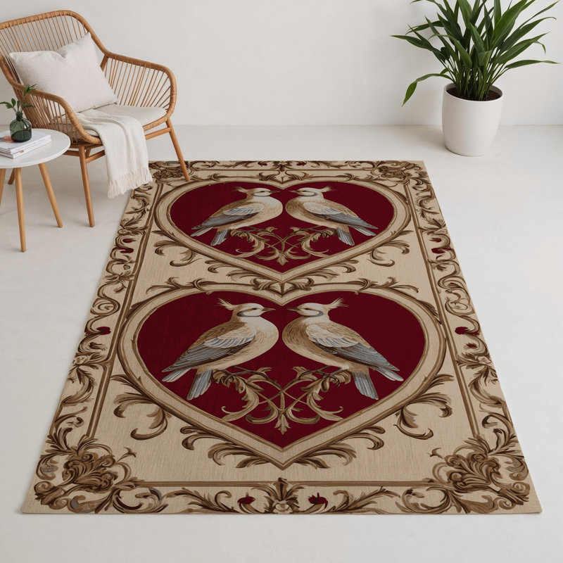 Tapis d'intérieur et d'extérieur brun français, Rectangulaire 3 pi x 5 pi