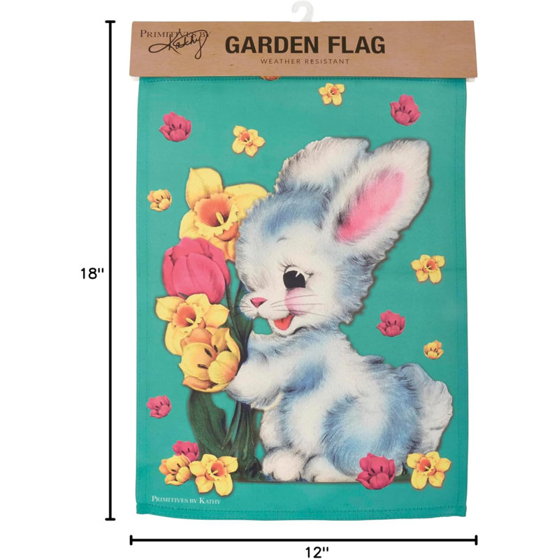  Drapeau rétro du jardin de Pâques