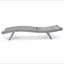 Chaise longue en osier crème