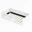 Lit simple tapissier sur pied, blanc