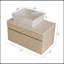 Petit meuble-lavabo flottant simple 31,5 pouces avec lavabo