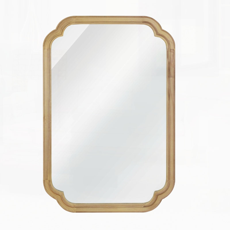 Miroir de coin 24 po x 36 po, Bois naturel, 36" x 24"