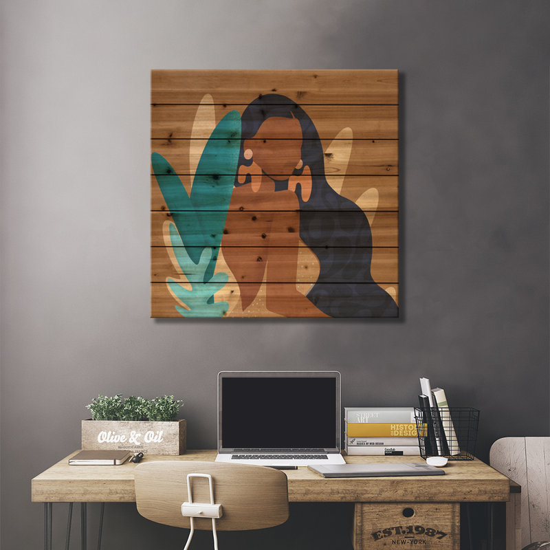 «Estele In Bloom Square» sur bois par Reyna Noriega