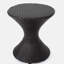 Table d'appoint d'extérieur en osier brun de 16 pouces Hourgla